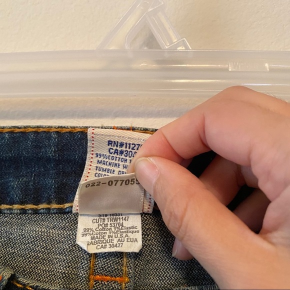 TRUE RELIGION Straight Leg Cropped Capri Jeans 27 - Picture 8 of 9